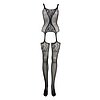 Catsuit Le Desir Fishnet and Lace Negru S-L