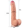 Dildo 11 Dual Layer Platinum Natural Thumb 1