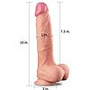 Dildo 25cm Dual Layer Platinum Natural Thumb 1