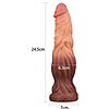 Dildo 9.5 Dual Layered Liquid Silicone Natural Thumb 2