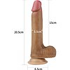 Dildo Realist Nature Penis Strat Dublu Silicon 20 cm Maro Thumb 5