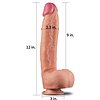 Dildo Realistic 12 Dual Layered Platinum Natural Thumb 2