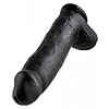 Dildo Realistic 30cm Cu testicule Negru Thumb 1