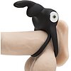 Happy Rabbit - Stimulating USB Rechargeable Rabbit Love Ring Negru Thumb 1