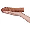 Prelungitor Pleasure X-Tender Penis Sleeve 18.5cm Natural Thumb 1