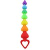 Rainbow Heart Beads Multicolor