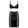 Set Fusta Si Sutien Obsessive Blanita Negru S-M