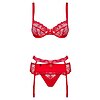 Set Obsessive Heartina Rosu S-M