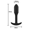 Smooth Anal Plug Negru Thumb 5