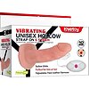 Strap On Vibrating Unisex Hollow 19cm Natural Thumb 2