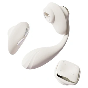 ZALO DEYA Vibrator Purtabil cu Telecomandă și Suctiune Ivory Alb ZALO DEYA Vibrator Purtabil cu Telecomandă și Suctiune Ivory Alb pe Denysa.ro