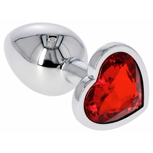 Anal Plug Heart Jewel Plug Small Roșu Anal Plug Heart Jewel Plug Small Roșu pe Denysa.ro