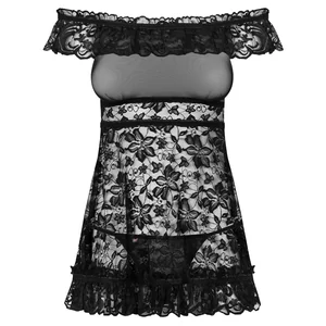 Babydoll Dress Obsessive Flores Negru Babydoll Dress Obsessive Flores Negru pe Denysa.ro