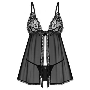 Babydoll Obsessive Blomentis Negru Babydoll Obsessive Blomentis Negru pe Denysa.ro