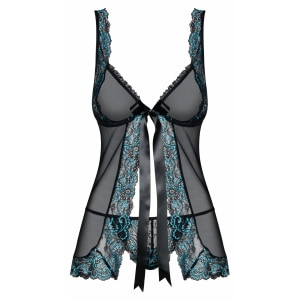 Chemise Dantela Transparenta Marime L Xl Babydoll Obsessive Negru L Xl