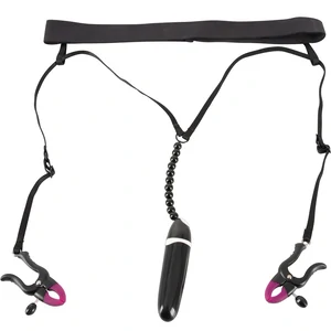 Chiloti Spreader Cu Perle Si Vibrator Vibrator Mic 8.6 Cm Pentru Clitoris