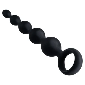 Bile Anale Din Silicon Cu Striații 14cm Negru Bile Anale Din Silicon Cu Striații 14cm Negru pe Denysa.ro