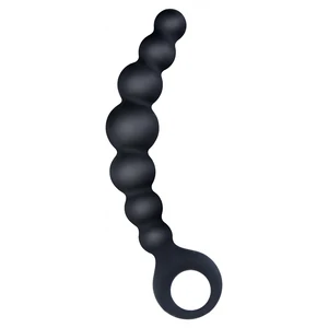 Bile Anale Din Silicon Cu Striații 18cm Negru Bile Anale Din Silicon Cu Striații 18cm Negru pe Denysa.ro