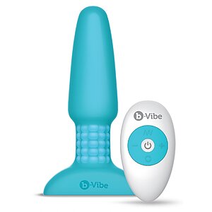 Dilatator Anal B-Vibe Vibrating Plug Albastru