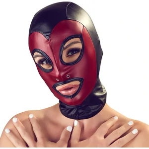Masca Fetish Second Skin Visiniu Negru Bad Kitty Cagula Elastica Unisex Bad Kitty Marime Unica