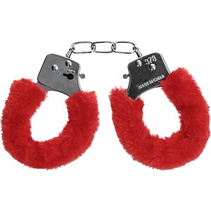 Catuse Pleasure Handcuffs Furry Rosu