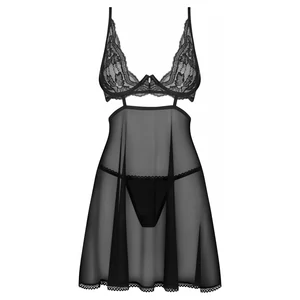 Cupe Armate Cu Sistem Prindere La Spate Babydoll Transparent Cu Bretele Reglabile