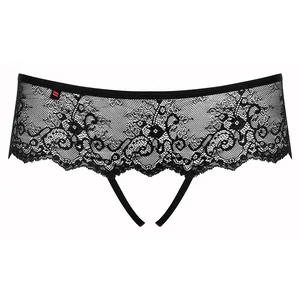 Chilot Decupat Cu Aplicatie Strasuri Negru Tanga Decupat Obsessive Merossa Negru