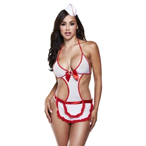 Costum Baci Nurses Negligee Alb Costum Baci Nurses Negligee Alb pe Denysa.ro