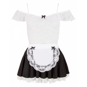 Costum Cottelli Collection Maids Dress Alb Costum Cottelli Collection Maids Dress Alb pe Denysa.ro