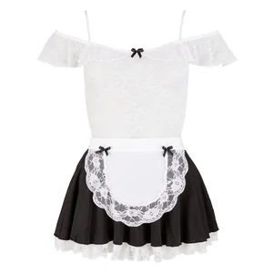Costum Cottelli Collection Maids Dress Alb Costum Cottelli Collection Maids Dress Alb pe Denysa.ro