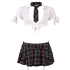 Costum Cottelli Collection Schoolgirl Alb XS