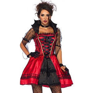 Costum Leg Avenue Gothic Vampire Rosu S