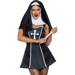 Costum Leg Avenue Naughty Nun Negru M