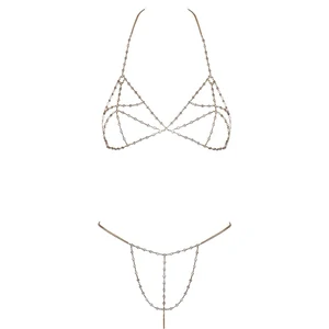 Cottelli Set Lanț Auriu cu Ștrasuri, 2 Piese Cottelli Set Lanț Auriu cu Ștrasuri, 2 Piese pe Denysa.ro