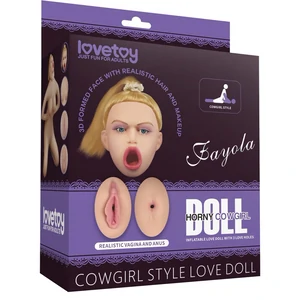 Papusa Gonflabila Cowgirl 93 Cm Papusa Gonflabila Cu Fata 3d Si Par Blond