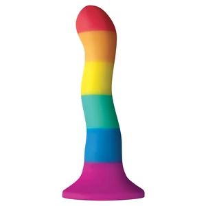 Dildo Multicolor Pentru Videochat Cu Ventuza Dildo Curbat Pentru Placere Intensa Punct G