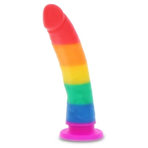 Jucarie Sexuala Dildo Unicorn Din Silicon Dildo Curcubeu Cu Ventuza 7 Inch