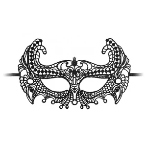 Empress Venetian Lace Mask Negru Empress Venetian Lace Mask Negru pe Denysa.ro