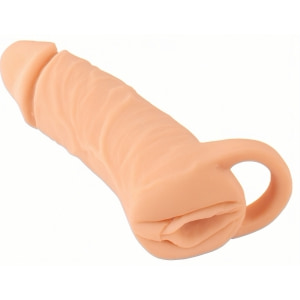 Extensie 2în1 Nature Skin MEDIUM +3 cm, TPE Extensie 2în1 Nature Skin MEDIUM +3 cm, TPE pe Denysa.ro