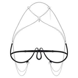 Harness Bra Obsessive Lustique Negru Harness Bra Obsessive Lustique Negru pe Denysa.ro