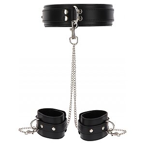 Heavy Collar and Wrist Cuffs Negru Heavy Collar and Wrist Cuffs Negru pe Denysa.ro