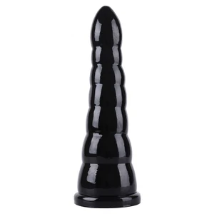 Plug Anal Pvc Negru Cu Baza Lata Con Anal Extra Mare 26 Cm Pvc
