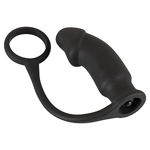 Inel Vibrator Inel Penis cu Stimulator Prostata Velvets Negru