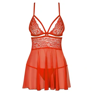 Lenjerie Babydoll Obsessive 838-BAB Roșu Lenjerie Babydoll Obsessive 838-BAB Roșu pe Denysa.ro