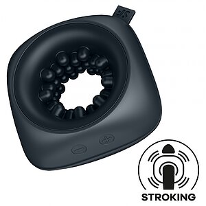 Masturbator Cu Vibratii Ring Stroker Negru