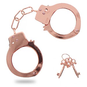 Catuse Cu Puf Metal Handcuffs Bronze Auriu