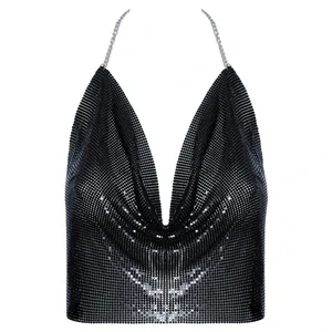 Top Strans Dar Confortabil Din Placi Metalice Top Metalic Negru Backless Reglabil