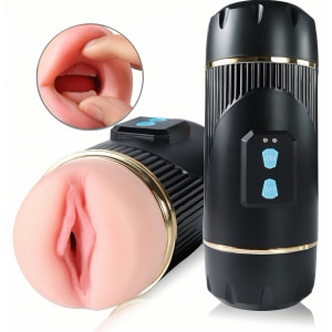 Masturbator Dublu Cu Doua Motoare Masturbator Cu Doua Capete Gura Si Vagin