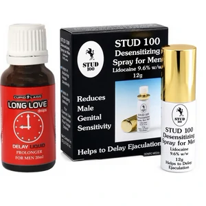 Pachet Spray Stud 100 Original + Picături Ejaculare Precoce Long Love 20ml Pachet Spray Stud 100 Original + Picături Ejaculare Precoce Long Love 20ml pe Denysa.ro