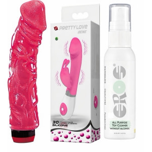 Set Plăcere Intensă — 2 Vibratoare + Spray Igienic Set Plăcere Intensă — 2 Vibratoare + Spray Igienic pe Denysa.ro